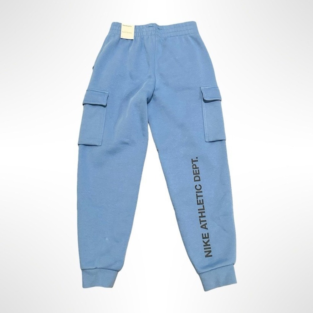 Nike Fleece Cargo Joggers Sweatpants Beyond Blue Big Kids Youth Large - Picture 2 of 9